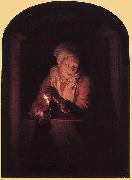 Gerard Dou Old Woman with a Candle oil painting on canvas